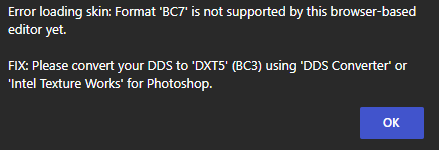 BC7 Error Popup